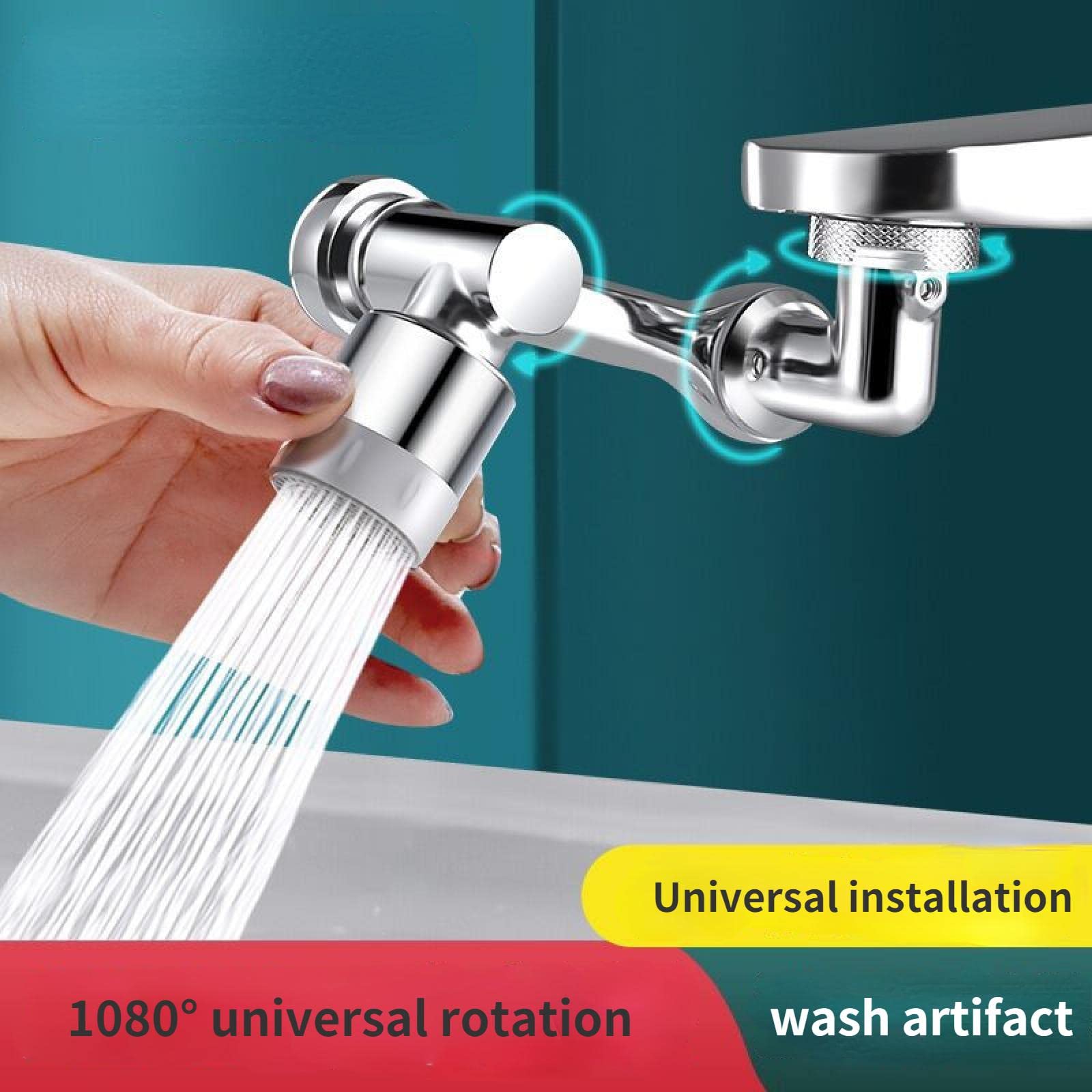 Universal 1080 Swivel Faucet Aerator for Kitchen Multifunction Extender with Splash Resistance - Essential Picks Emporium