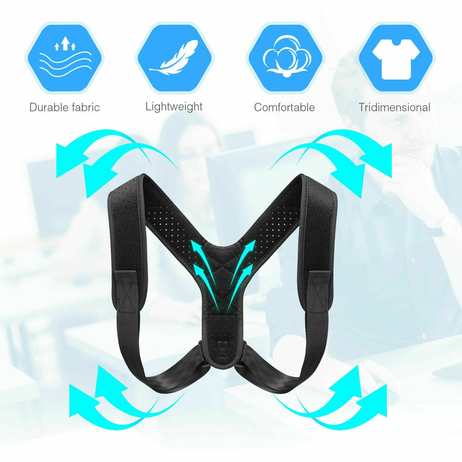 Posture Corrector-Back Brace for Men and Women with Fully Adjustable Straightener - Essential Picks Emporium